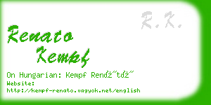 renato kempf business card